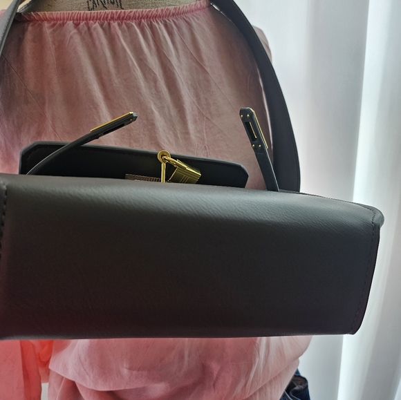 Vtg Michael Leu Pink Top M Structured Twist Lock Box Handbag Bag & Jeans 12 - Picture 14 of 16